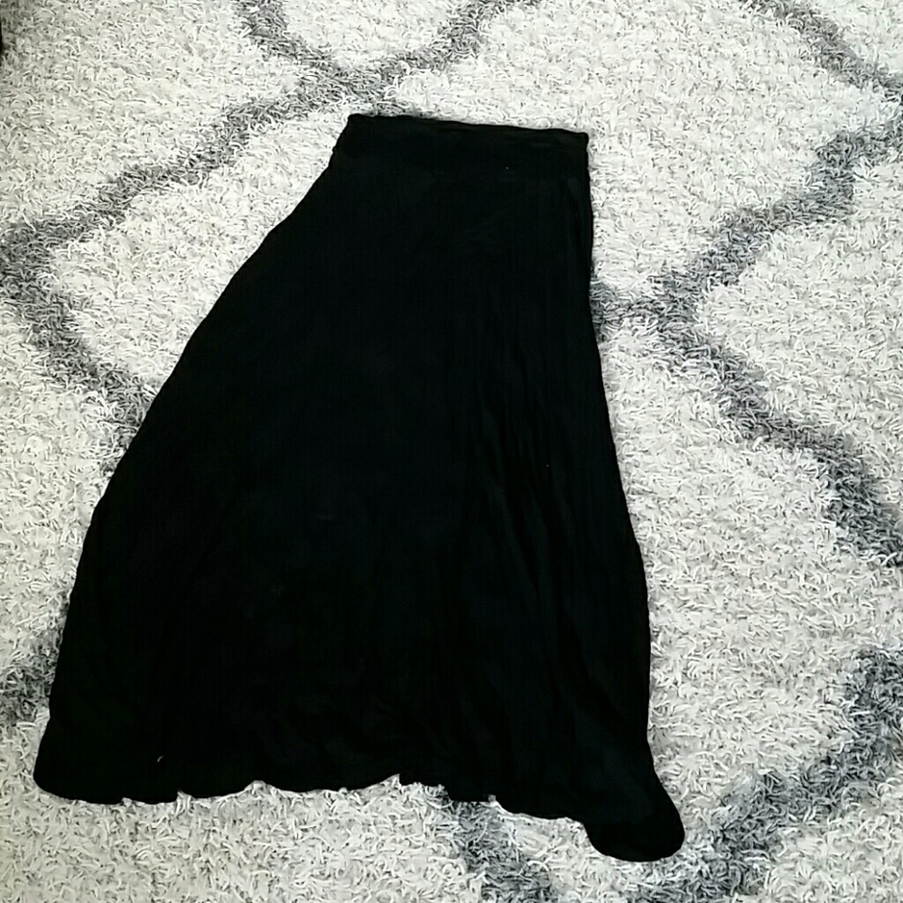 Full length black skirt